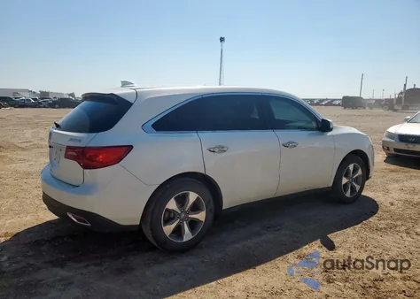 2015 Acura Mdx из США, поврежденный, VIN 5FRYD3H23FB012540